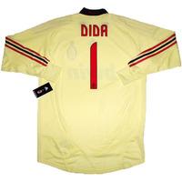 2008-09 AC Milan Player Issue GK Domestic Shirt Dida #1 *w/Tags*