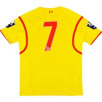 2014-15 Liverpool U21 Match Worn Away Shirt #7