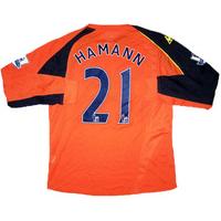 2008-09 Manchester City Match Issue L/S Third Shirt Hamann #21