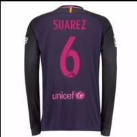 2016-17 Barcelona Away Long Sleeve Shirt (Dennis Suarez 6)