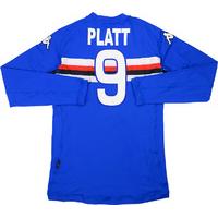 2011-12 Sampdoria Home L/S Shirt Platt #9 (Excellent) XL