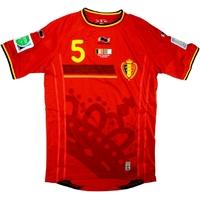 2014 Belgium Match Issue World Cup Home Shirt Vertonghen #5 (v Algeria)