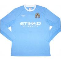 2009-10 Manchester City Home L/S Shirt (Very Good) L