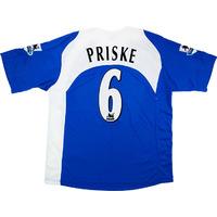 2005 06 portsmouth match worn home shirt priske 6 v charlton