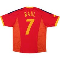 2002 04 spain home shirt raul 7 excellent m