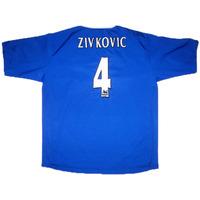 2003-04 Portsmouth Home Shirt Zivkovic #4 XL