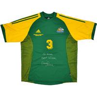 2004 Australia Match Worn Signed Home Shirt #3 (Moore) v Venezuela