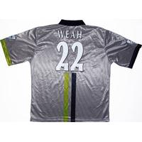 2000-01 Manchester City Away Shirt Weah #22 (Excellent) L