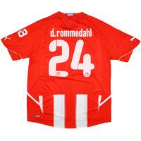 2010 11 olympiakos match issue home shirt drommedahl 24 v larissa