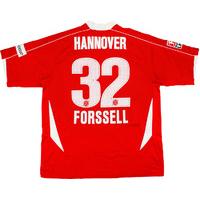 2008 09 hannover 96 match issue home shirt forssell 32