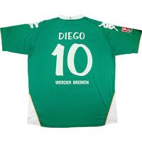 2007-08 Werder Bremen Home Shirt Diego #10 (Very Good) 3XL