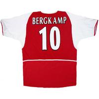 2002 04 arsenal home shirt bergkamp 10 very good xl