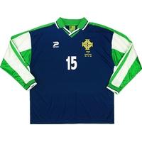 2000 Northern Ireland Match Worn Away L/S Shirt #15 (Sonner) v Malta