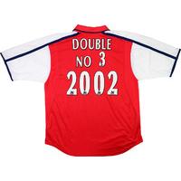 2000-02 Arsenal Home Shirt Double No3 2002 *Mint* XL