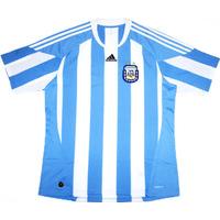 2010-11 Argentina Home Shirt (Excellent) L