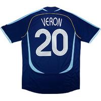 2006 07 argentina away shirt veron 20 very good l