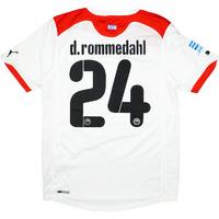 2010-11 Olympiakos Match Issue Away Shirt D.Rommedahl #24