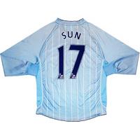 2007-08 Manchester City Home L/S Shirt Sun #17 (Excellent) XL