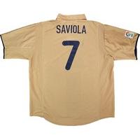 2001 03 barcelona away shirt saviola 7 very good xxl