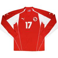 2004-06 Switzerland Match Issue Home L/S Shirt #17