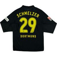 2008-09 Dortmund Match Issue Away L/S Shirt Schmelzer #29