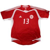 2005 denmark match worn home shirt 13 jepsen v finland
