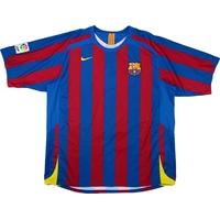 2005-06 Barcelona Home Shirt (Very Good) L