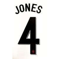 2012-13 Manchester United European Away Jones #4 Name Set
