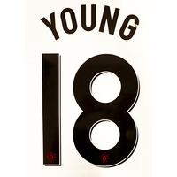2011-13 Manchester United European Away Young #18 Name Set