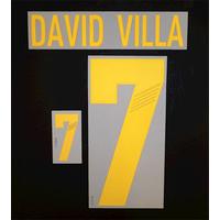 2011-13 Spain Home David Villa #7 Name Set