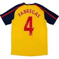 2008-09 Arsenal Away Shirt Fabregas #4 (Good) S