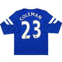 2013-14 Everton Home L/S Shirt Coleman #23 *As New* M.Boys