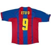 2004 05 barcelona home shirt etoo 9 good m