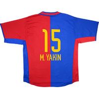 2002-04 FC Basel Home Shirt M.Yakin #15 (Very Good) XL