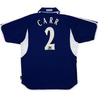 2000-01 Tottenham Away Shirt Carr #2 (Excellent) L