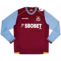 2011-12 West Ham Home L/S Shirt (Excellent) S