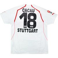 2004-05 Stuttgart Match Worn Home Shirt Cacau #18 (v Wolfsburg)