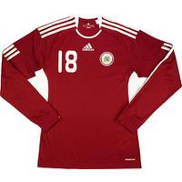 2010-11 Latvia Match Issue Home L/S Shirt #18