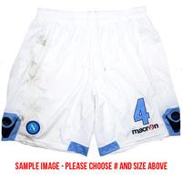 2010-11 Napoli Match Worn Home Shorts #