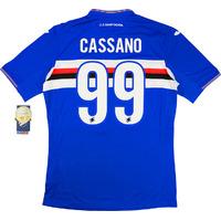 2015-16 Sampdoria Home Shirt Cassano #99 *w/Tags* S