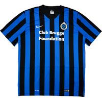 2014-15 Club Brugge Match Issue Europa League Home Shirt Larsen #14