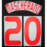 2008-10 Liverpool European Red Name Set Mascherano #20