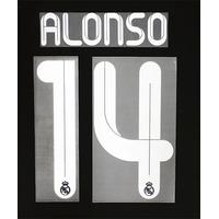 2011-12 Real Madrid Third White Name Set Alonso #14