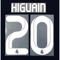 2011-12 Real Madrid Third White Name Set Higuain #20