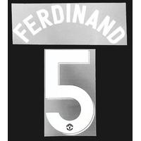 2011-13 Manchester United European Ferdinand #5 Name Set