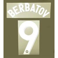 2011-13 Manchester United European Berbatov #9 Name Set