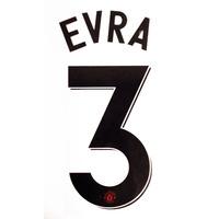 2011-13 Manchester United European Away Evra #3 Name Set