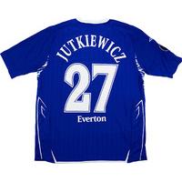 2007 08 everton match issue uefa cup home shirt jutkiewicz 27 v az