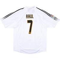 2004-05 Real Madrid Home Shirt Raul #7 (Excellent) XL