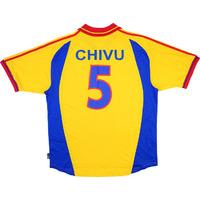 2000 02 romania player issue home shirt chivu 5 mint xl